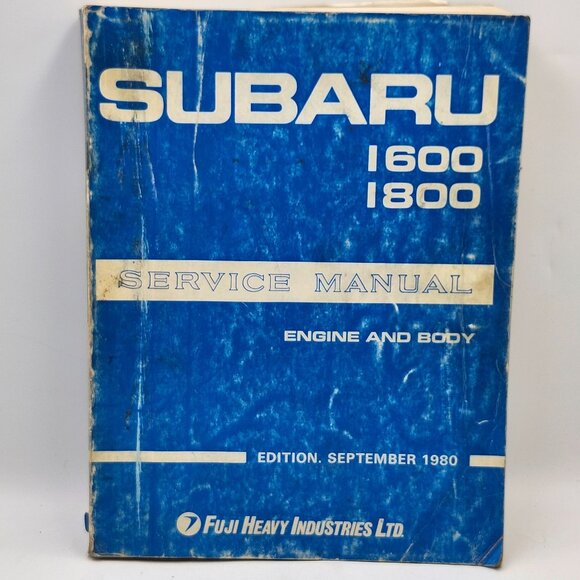 Subaru 1600 1800 Service Manual Engine & Body September 1980 Fuji Heavy Ind - Picture 1 of 4